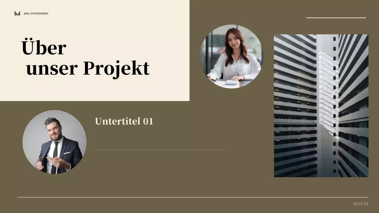 beige moderner Geschäftsbericht