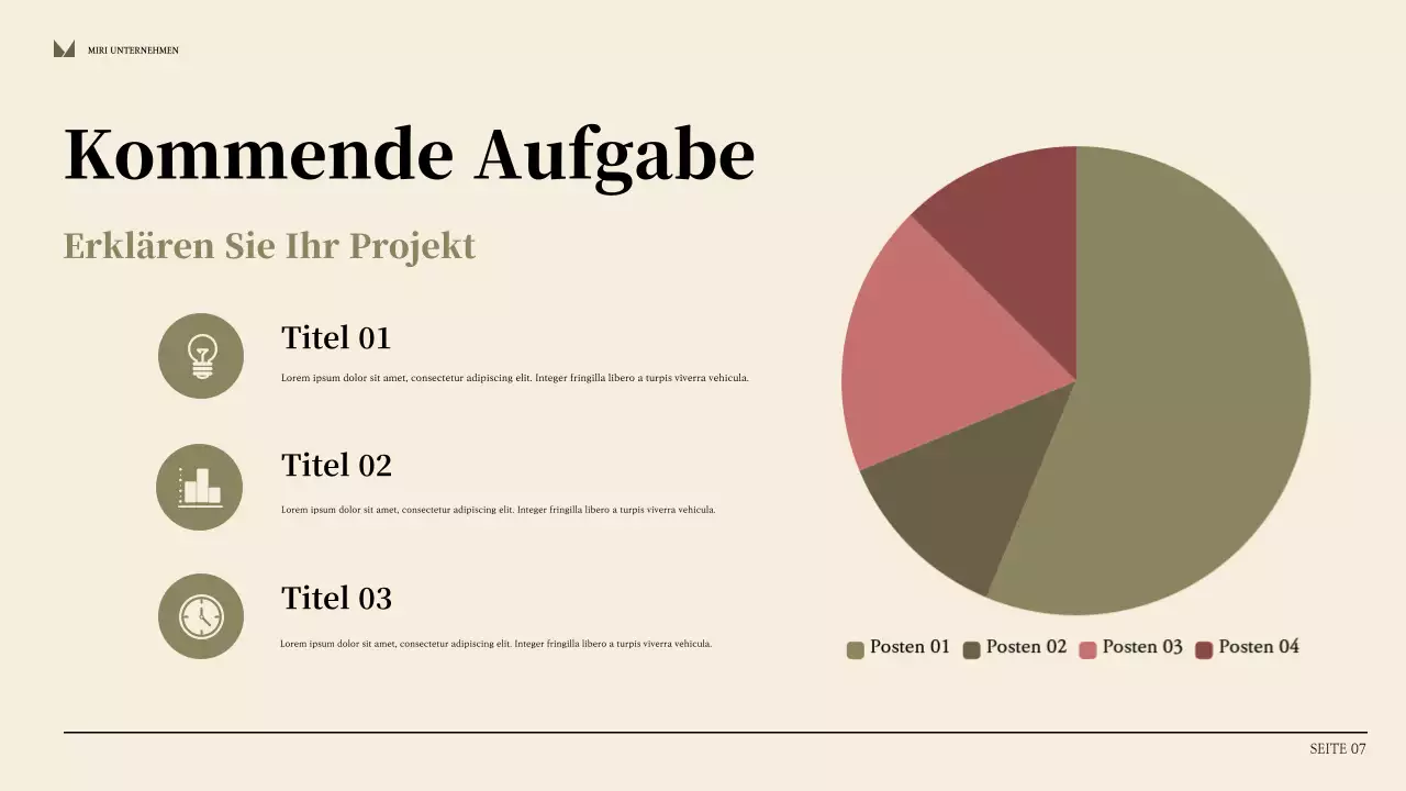 beige moderner Geschäftsbericht