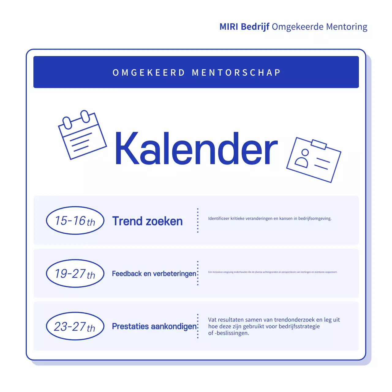 Blauw modern mentorschap promoten