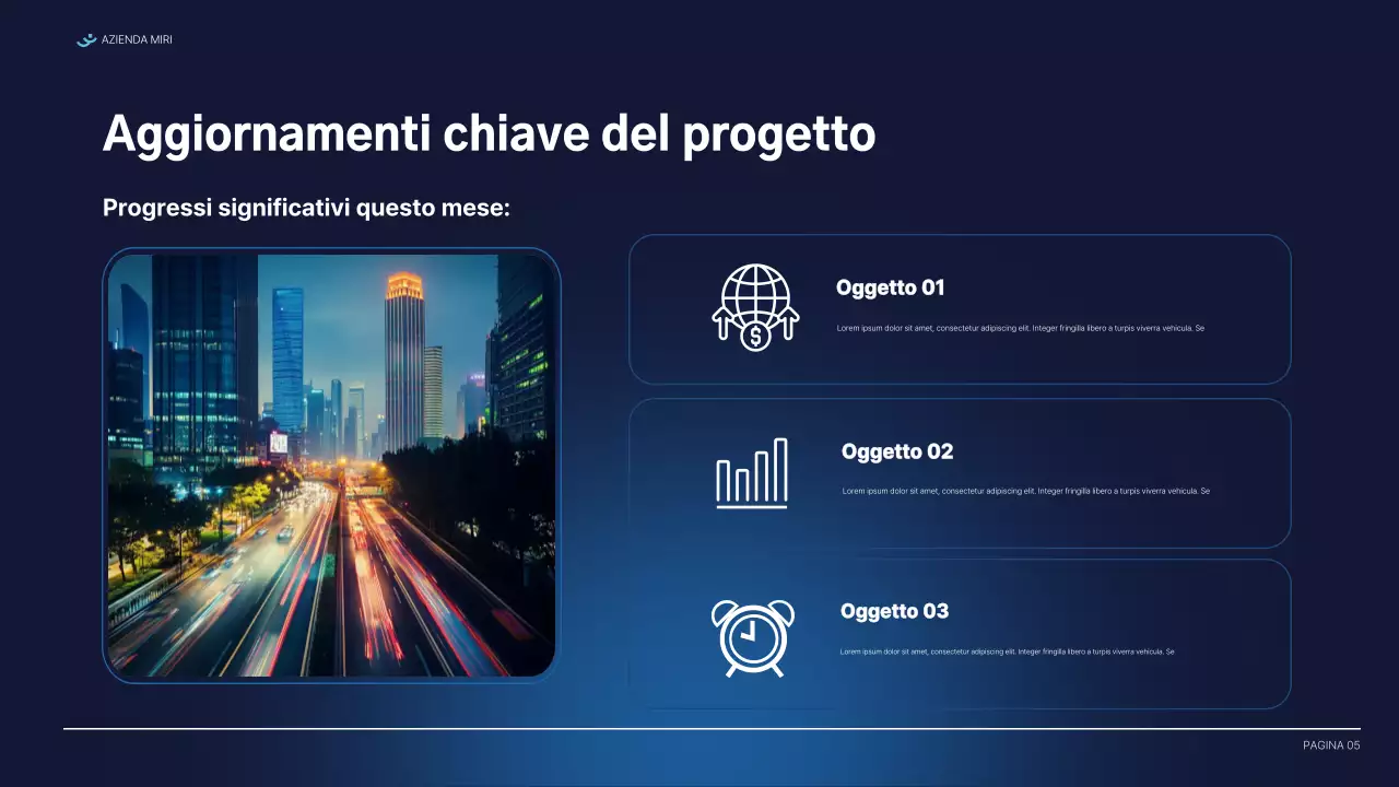 documento di relazione blu moderno