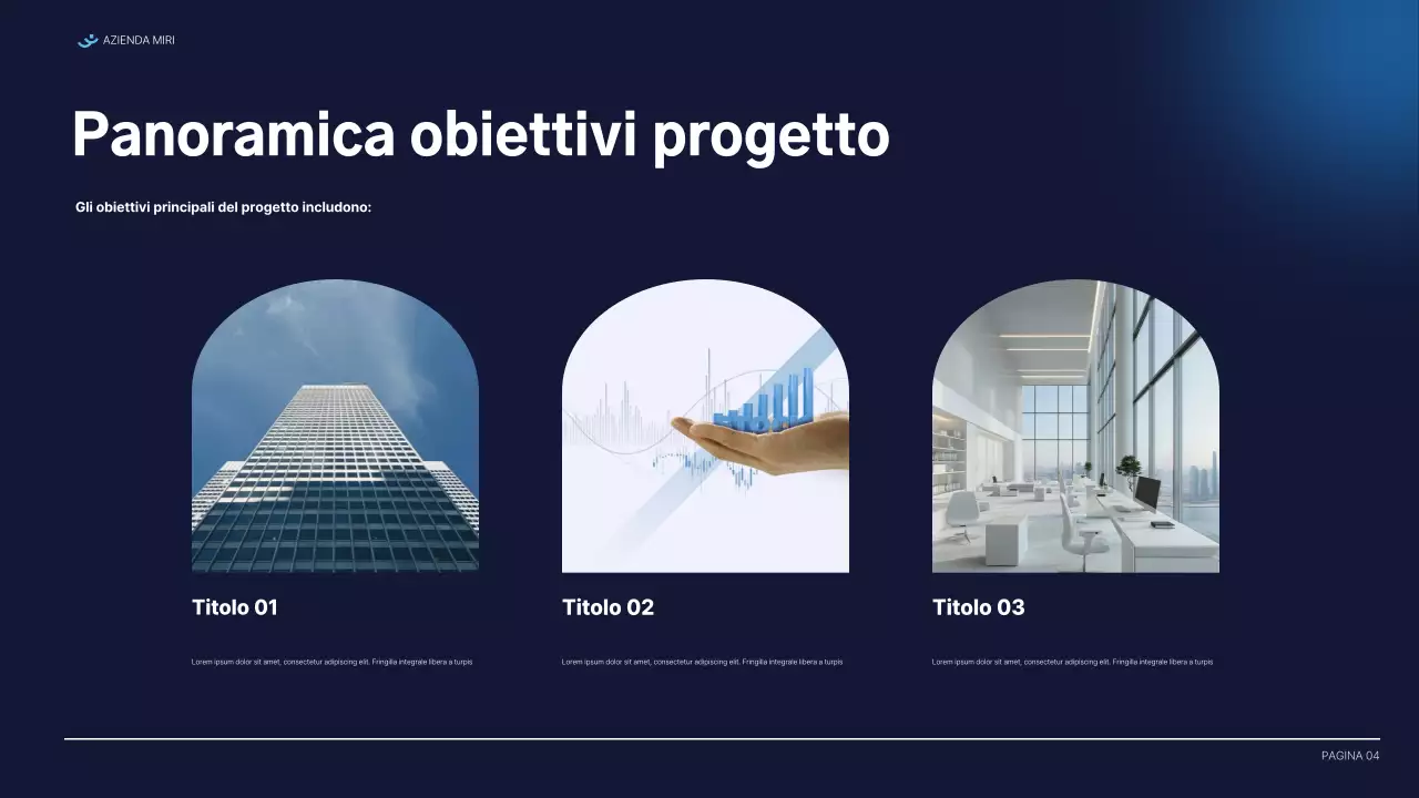 documento di relazione blu moderno