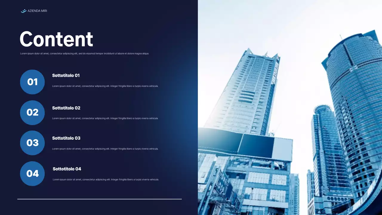 documento di relazione blu moderno