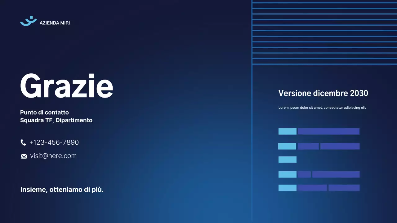 documento di relazione blu moderno