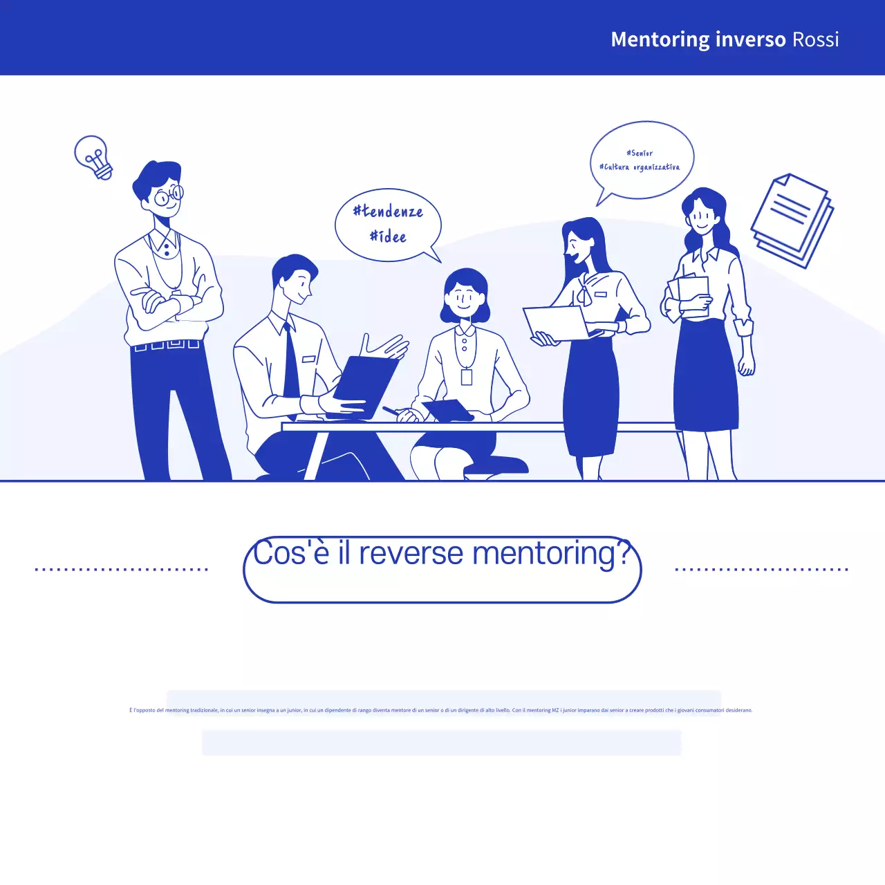 Promuovere il mentoring blu moderno