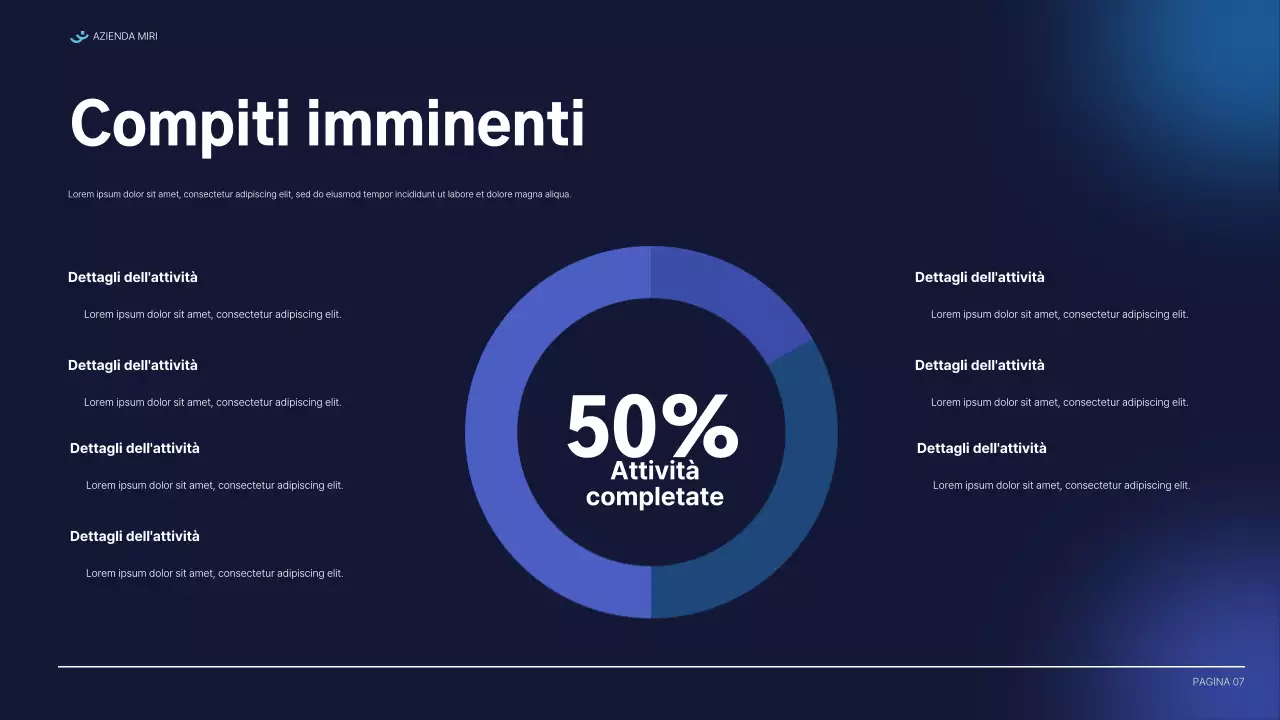 documento di relazione blu moderno