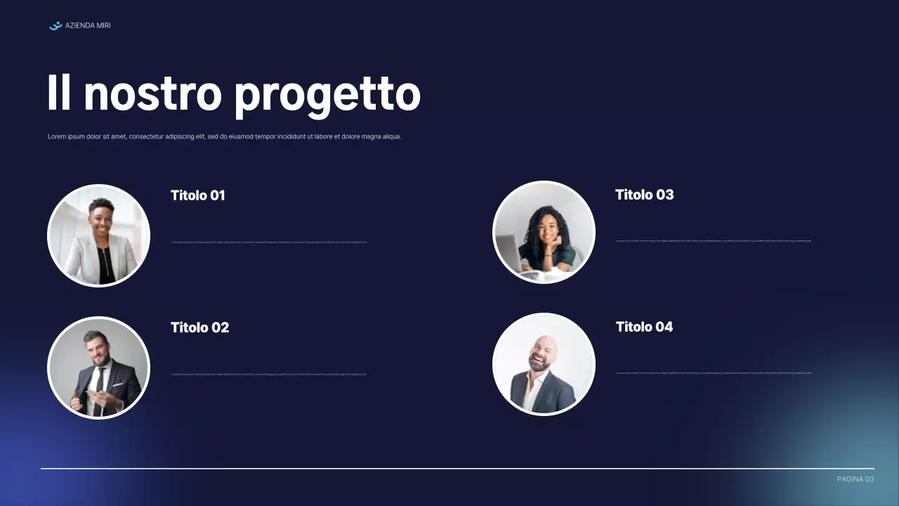 documento di relazione blu moderno