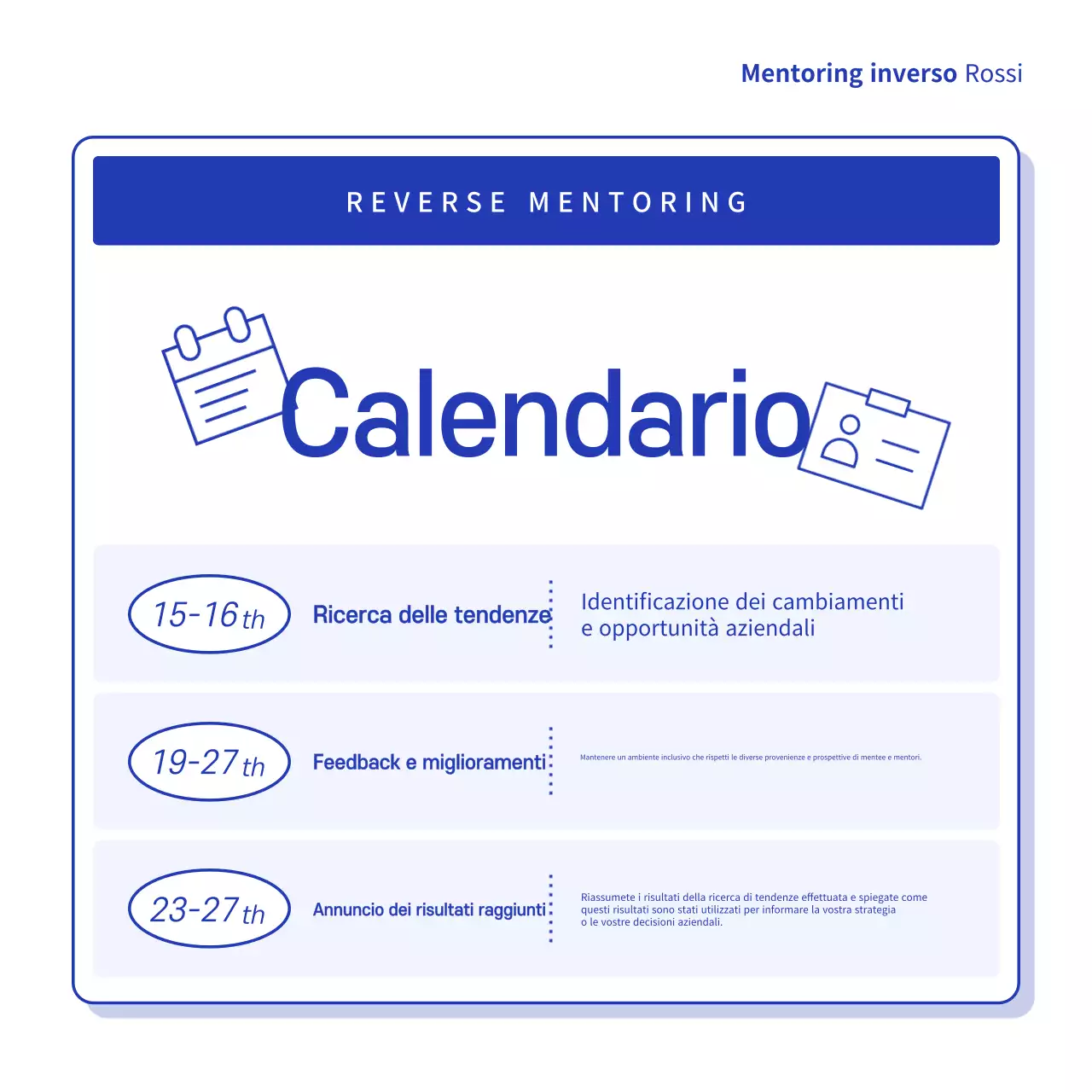 Promuovere il mentoring blu moderno