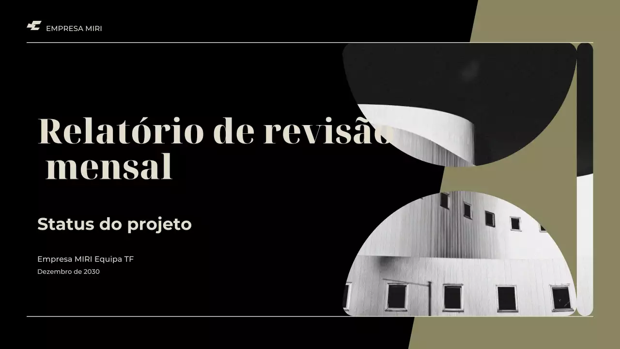 relatório de empresa negra moderna