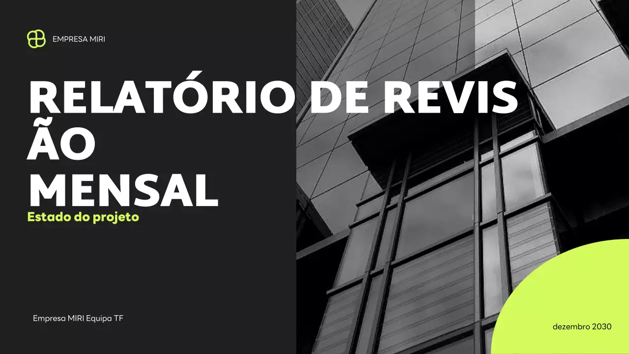relatório de empresa negra moderna