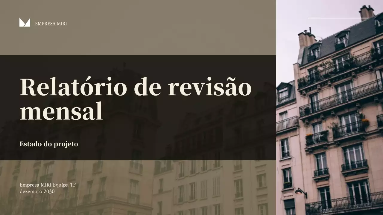relatório de empresa bege moderno