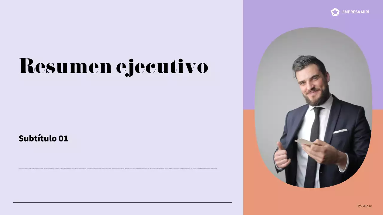 informe sobre la empresa moderna púrpura