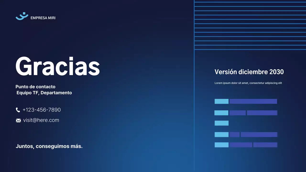 documento del informe blue modern