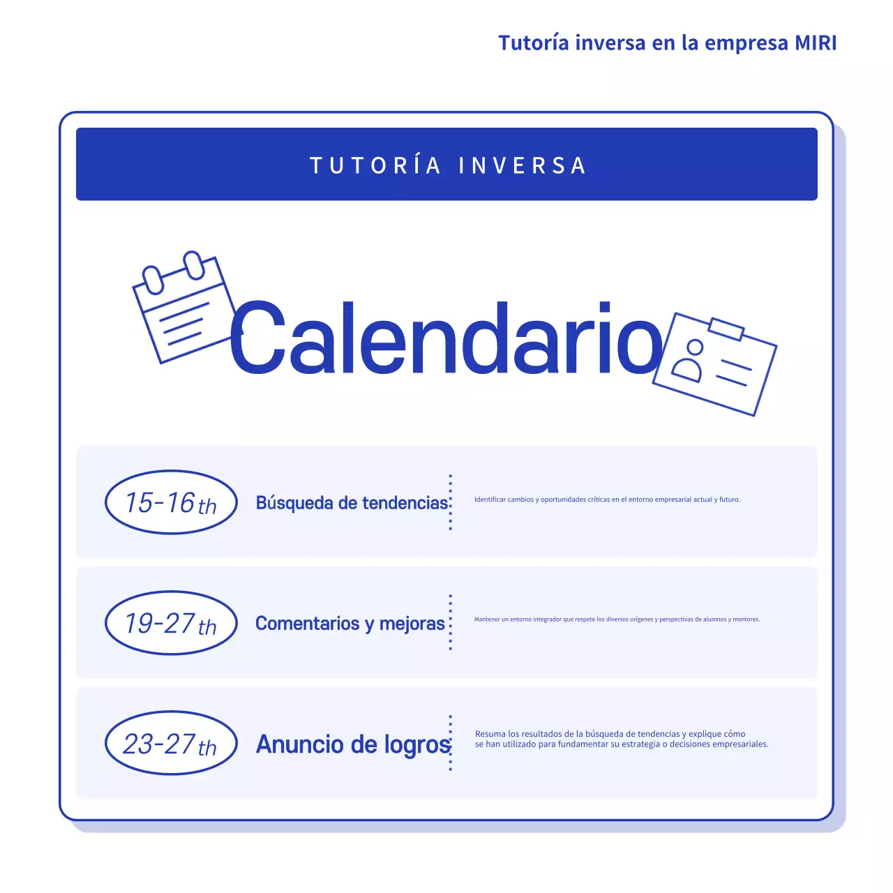 Promover la tutoría moderna azul