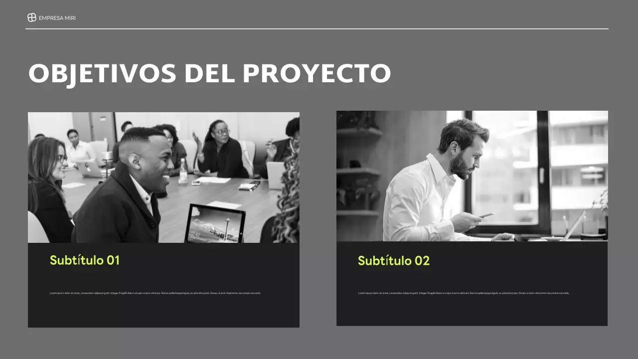 informe sobre la empresa moderna negra