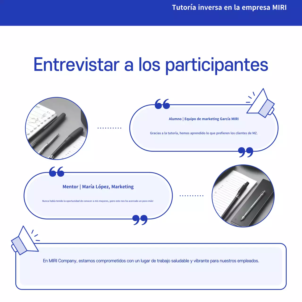 Promover la tutoría moderna azul