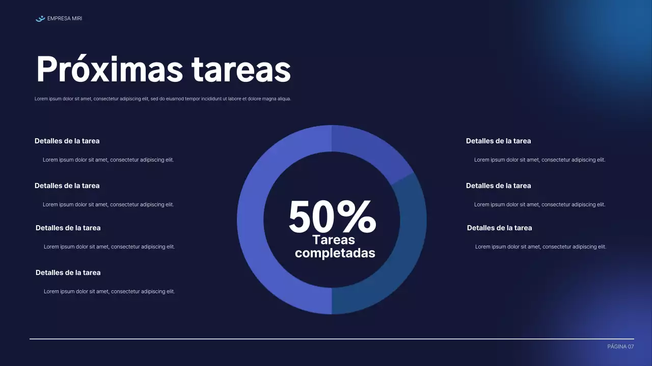 documento del informe blue modern