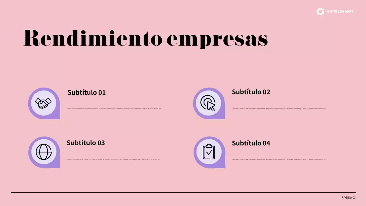 informe sobre la empresa moderna púrpura