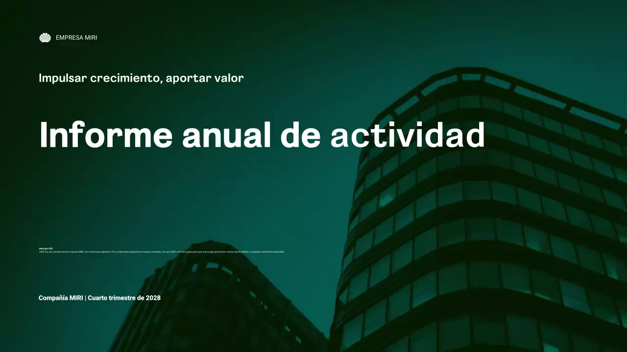 informe sobre la empresa moderna y ecológica