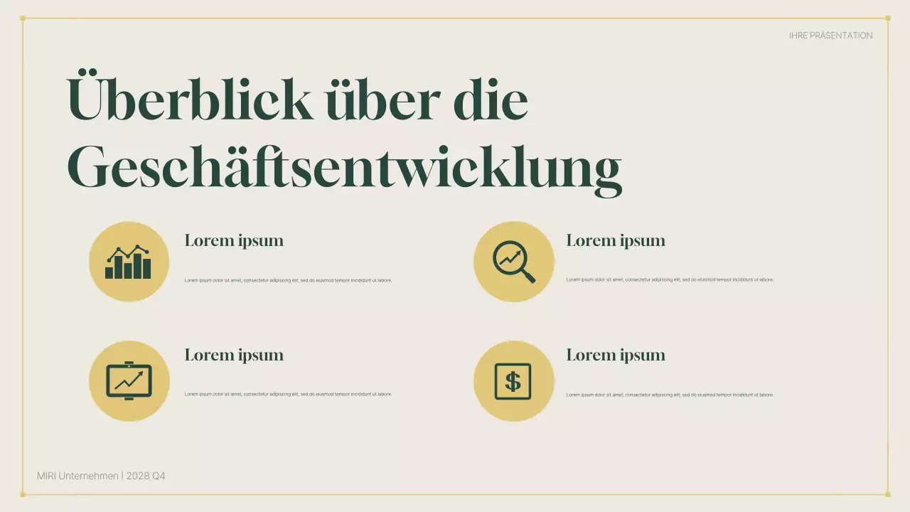 grüner professioneller Geschäftsbericht