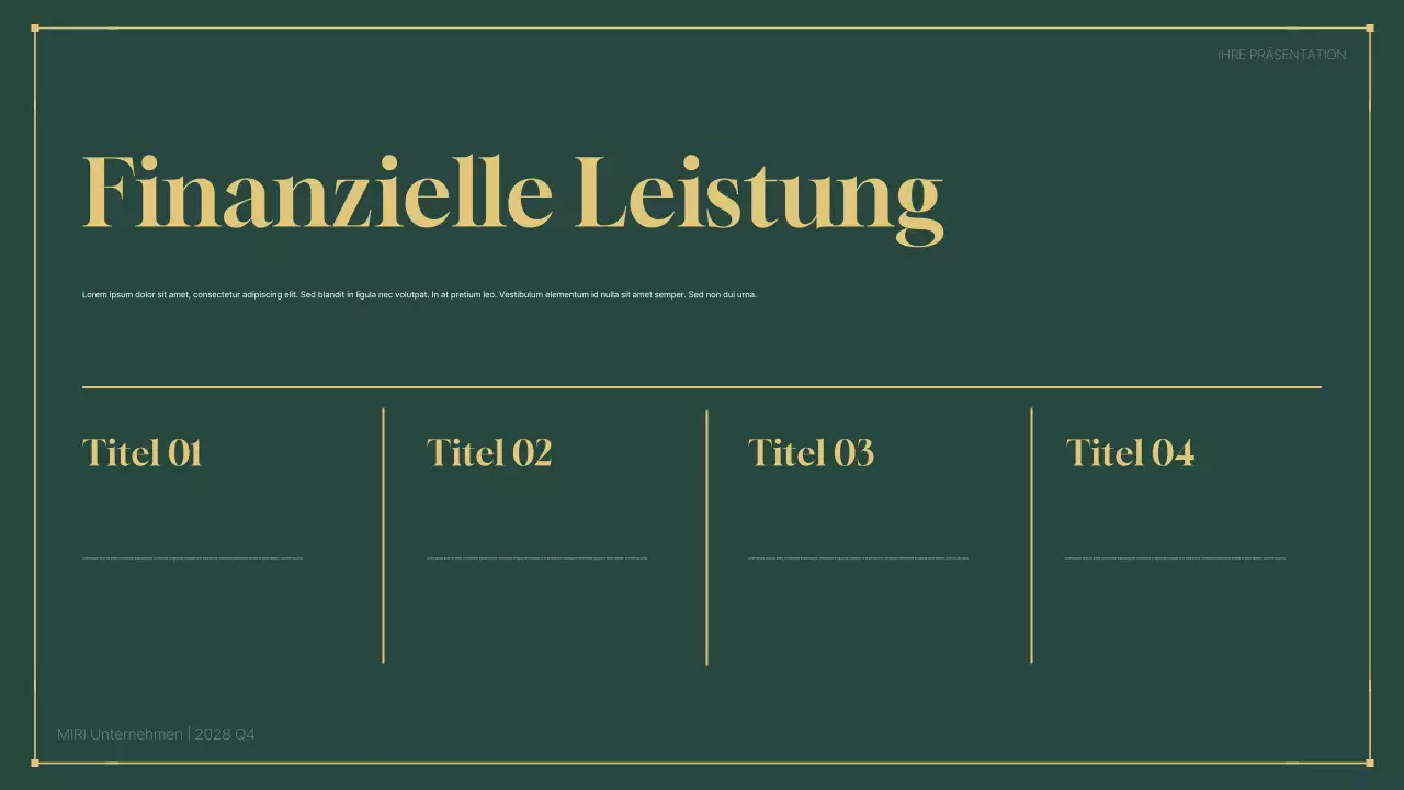 grüner professioneller Geschäftsbericht