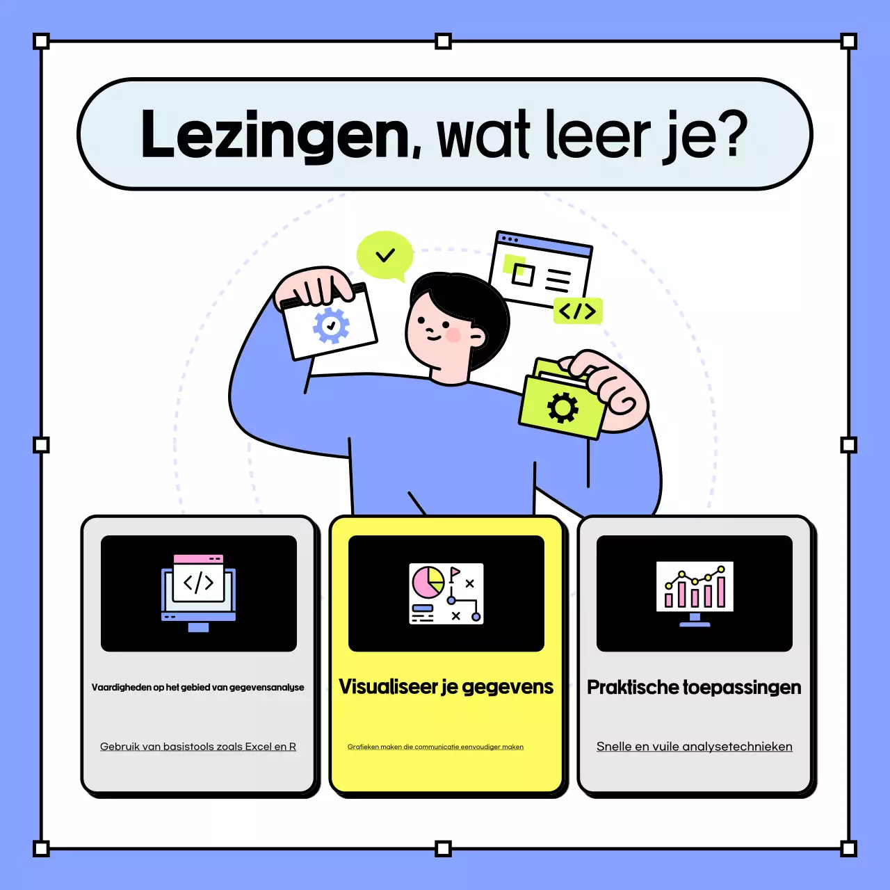 Lichtblauw Minimalistische Stagiair