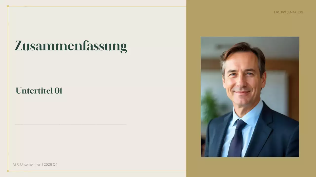 grüner professioneller Geschäftsbericht