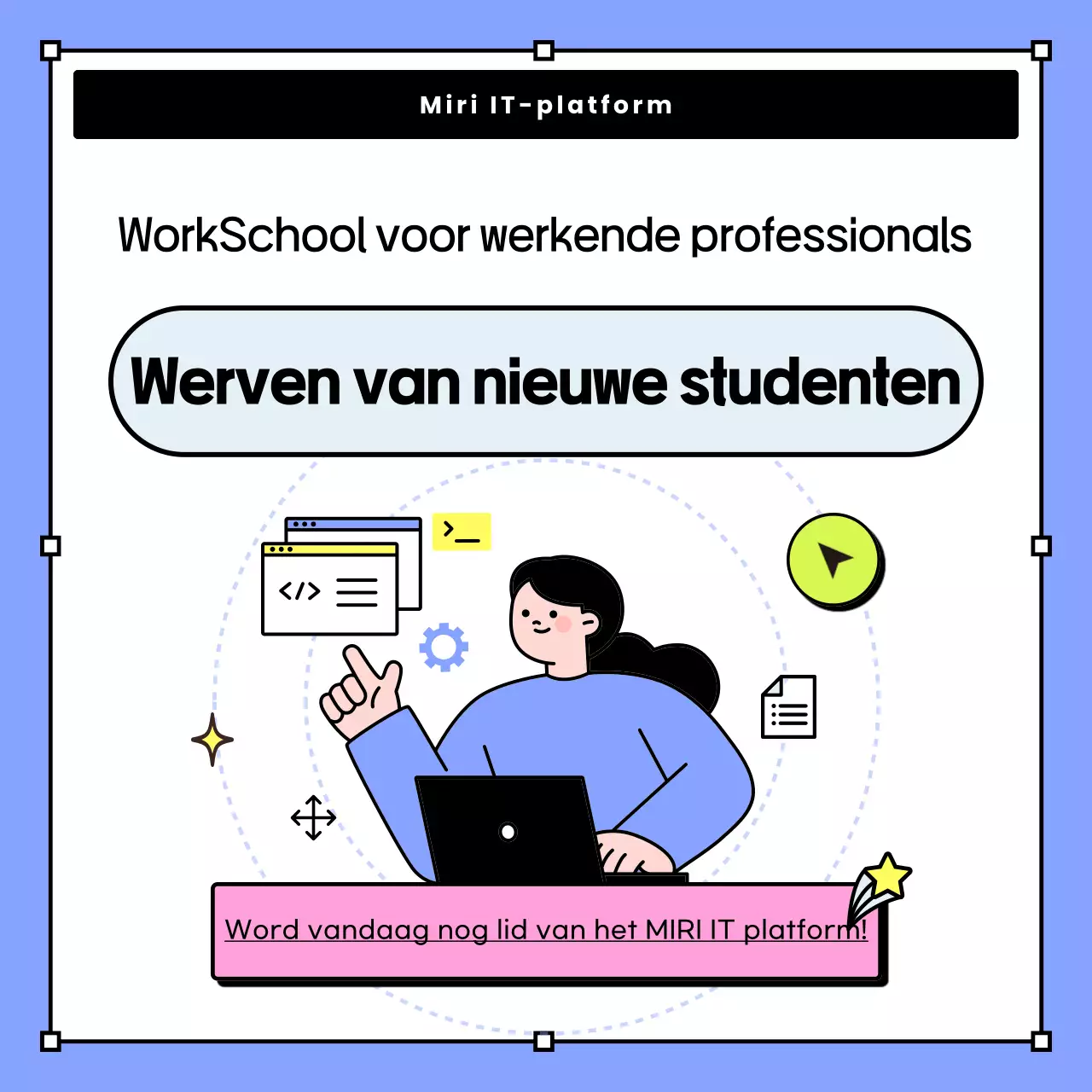 Lichtblauw Minimalistische Stagiair