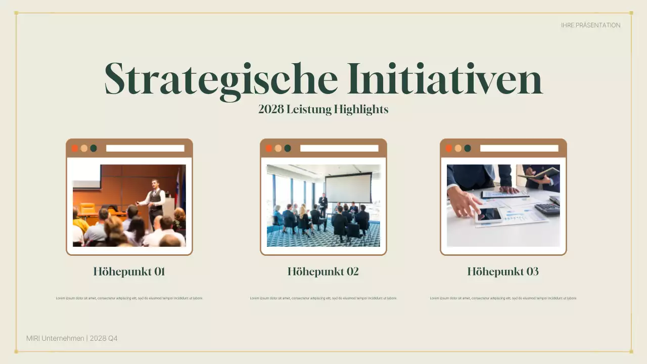 grüner professioneller Geschäftsbericht