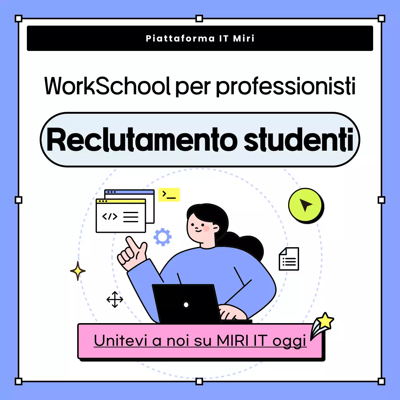 Azzurro Minimalista Reclutamento apprendisti