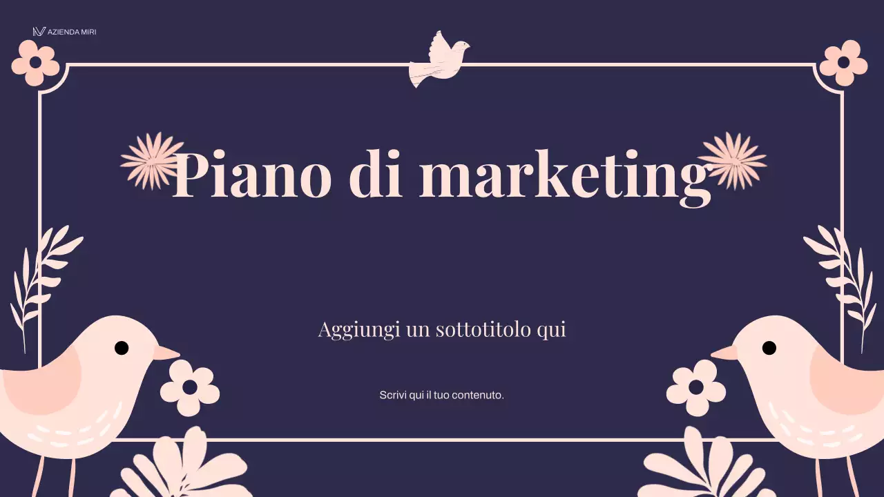 piano di marketing floreale della marina