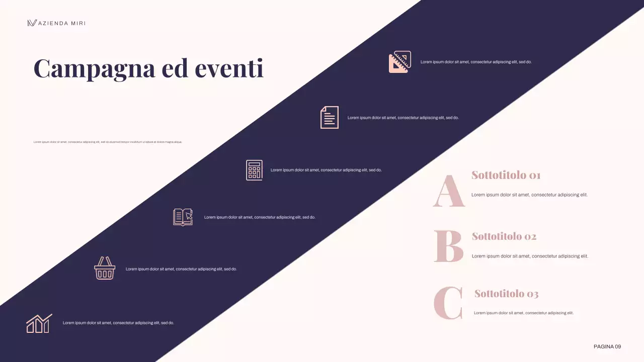 piano di marketing floreale della marina