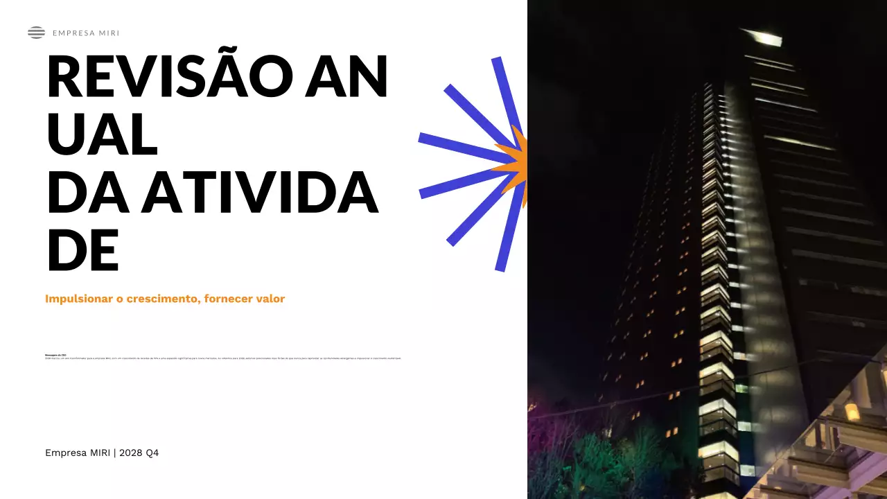 relatório de empresa negra moderna