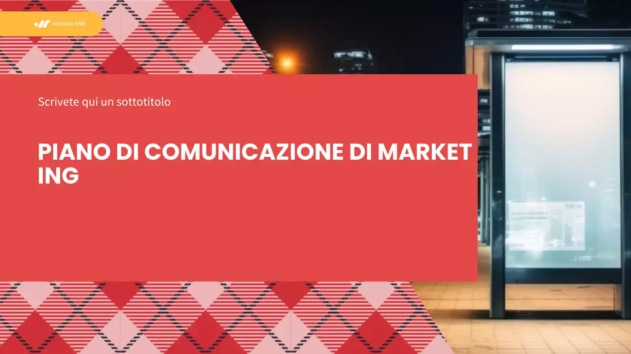 piano di marketing rosso moderno