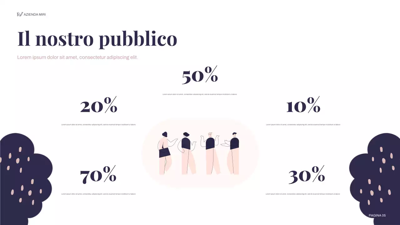 piano di marketing floreale della marina