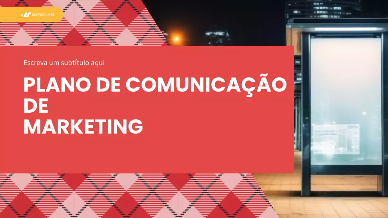plano de marketing vermelho moderno
