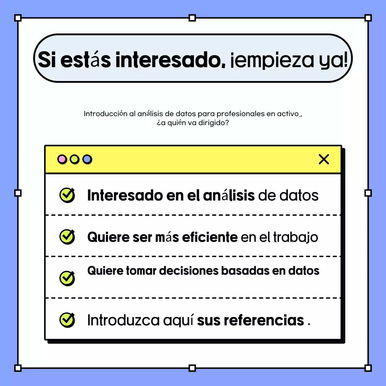 Contratación de becarios minimalistas en azul claro