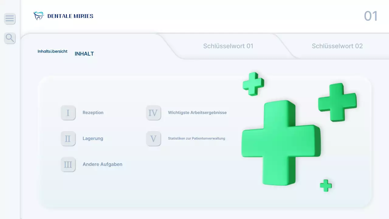 Ein sauberer, hellblauer Krankenhausarbeitsbericht