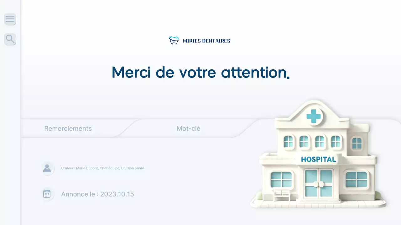 Un rapport de travail hospitalier propre et bleu clair