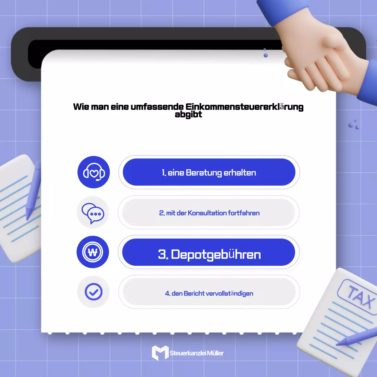 Fördern Sie Ihre blaue moderne Marke