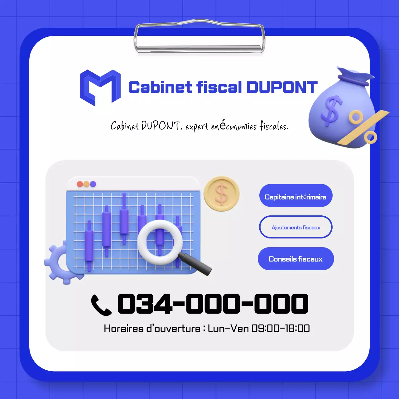 Promouvoir votre marque bleue moderne