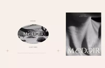 Beige minimalistische Hautpflegeanzeige