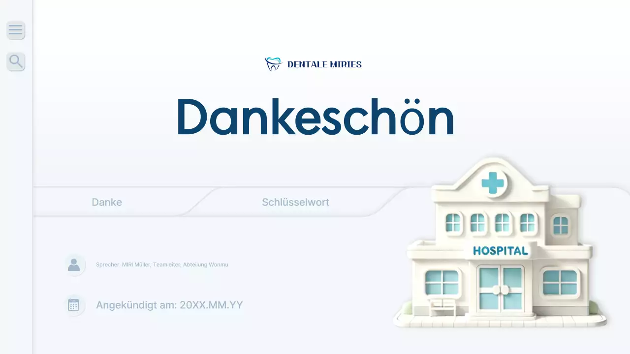 Ein sauberer, hellblauer Krankenhausarbeitsbericht