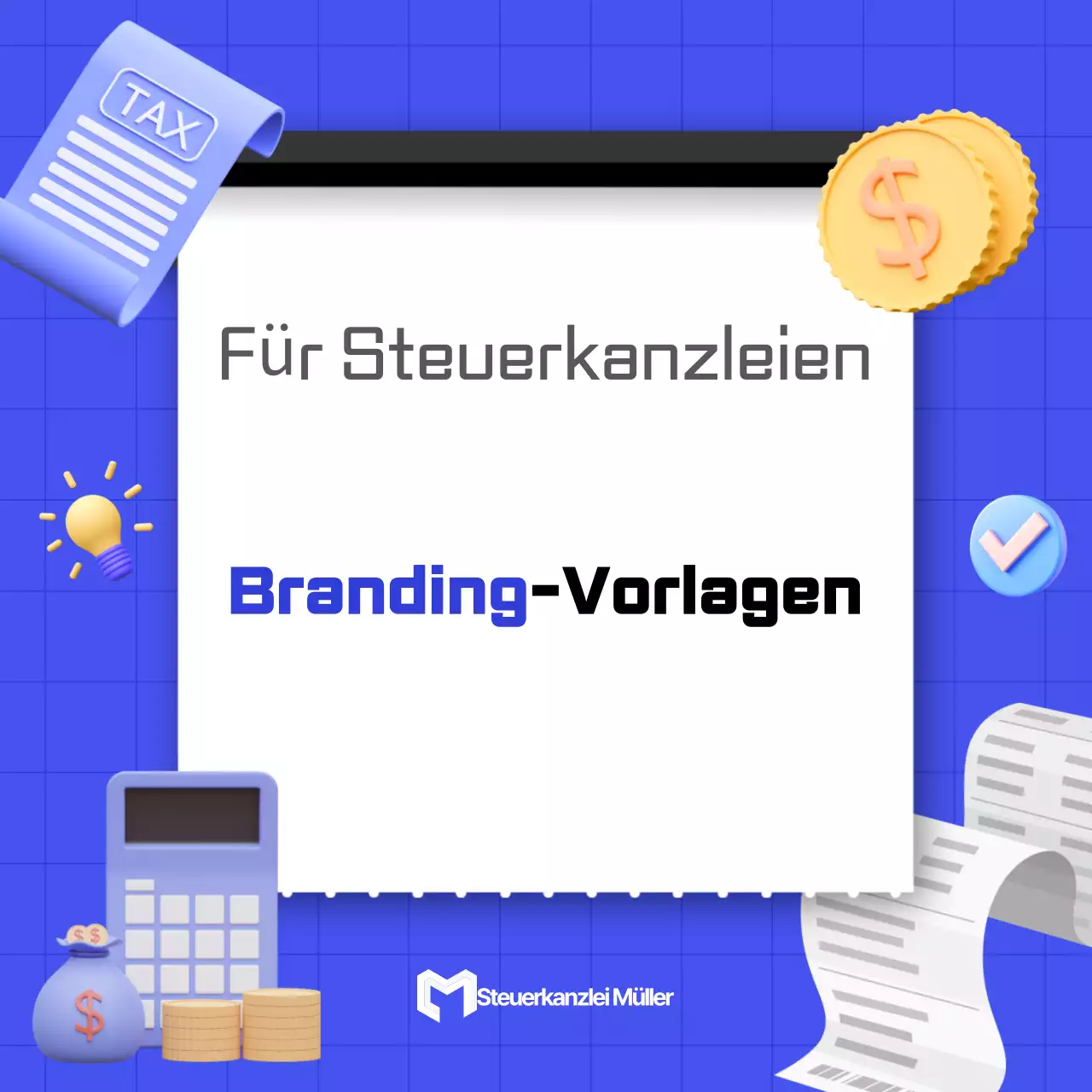 Fördern Sie Ihre blaue moderne Marke