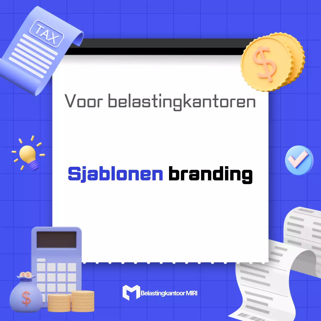 Promoot je blauwe moderne merk