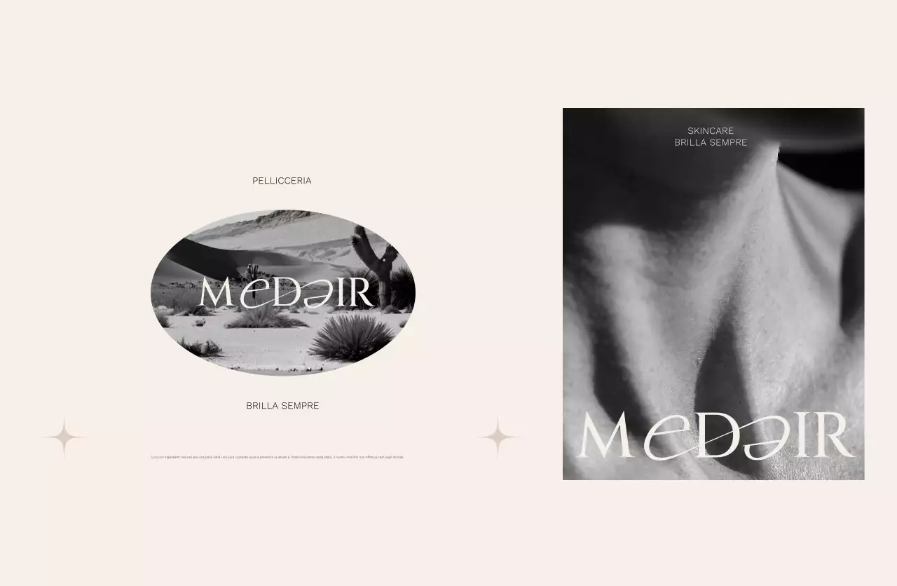 Annuncio minimalista beige per la cura della pelle