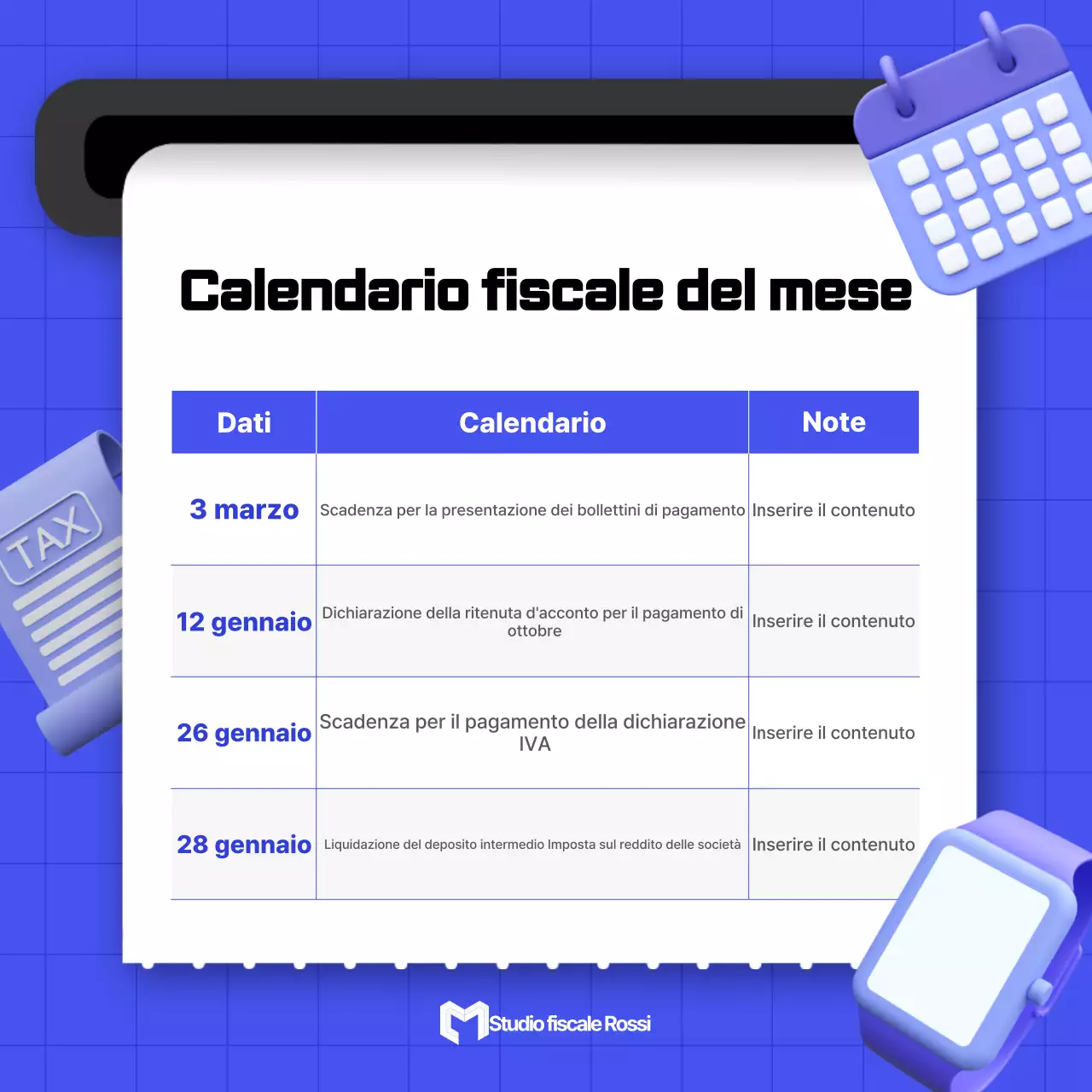 Promuovete il vostro marchio blu moderno