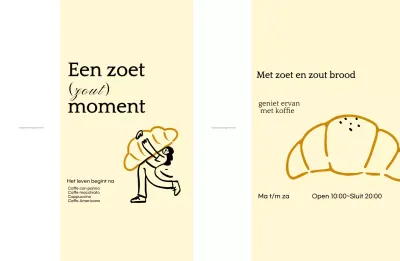 Beige minimalistische bakkerij