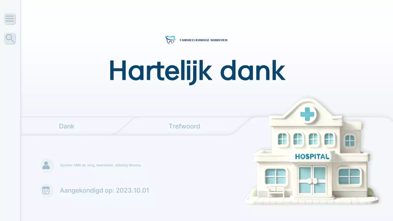 Een schoon, lichtblauw werkrapport voor ziekenhuizen