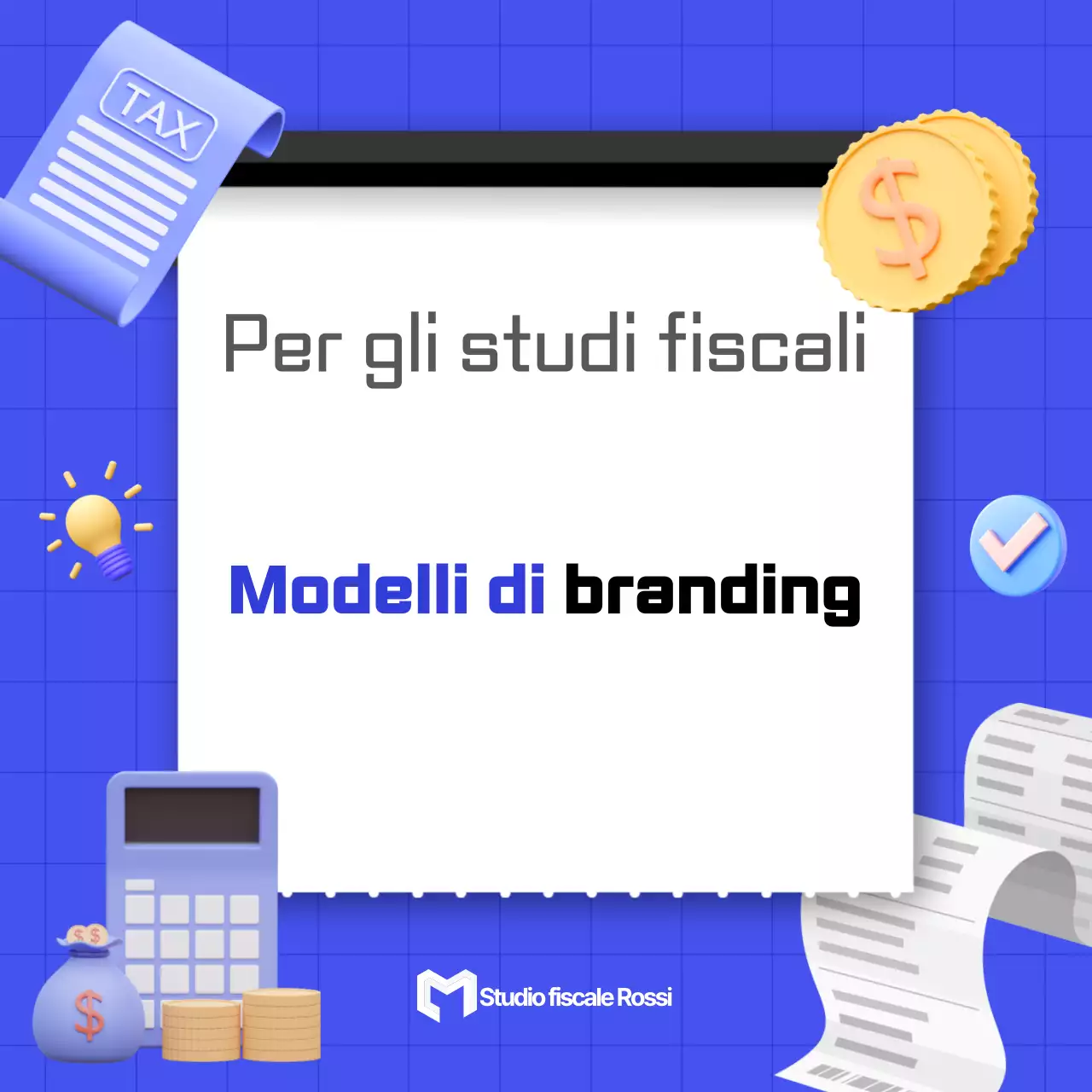 Promuovete il vostro marchio blu moderno