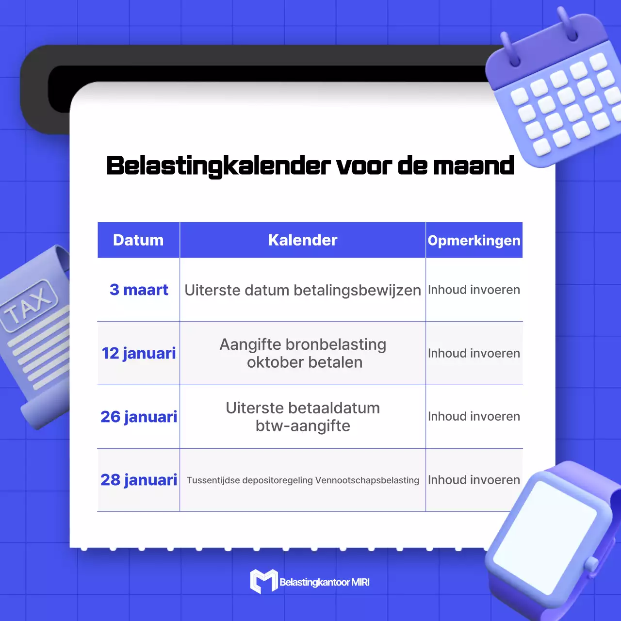 Promoot je blauwe moderne merk